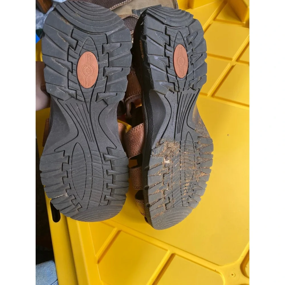 Earth Spirit Fisherman Leather Hiking Brown Shoes Sandals 10.5 Granola Gorpcore‎